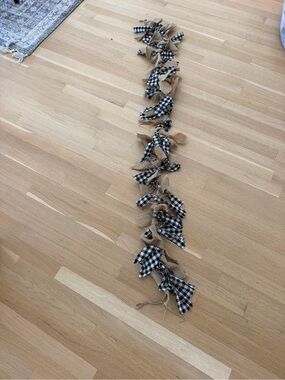 Hobby Lobby Burlap and Black Gingham Garland